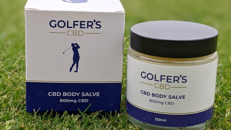 CBD body salve for post-round recovery
